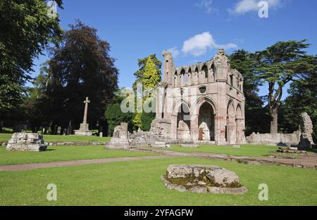 Abbaye de Dryburgh dans la région de Melrose, Écosse, Royaume-Uni, Europe Banque D'Images