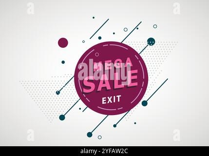 Modèle de bannière pour une vente. Illustration vectorielle Illustration de Vecteur