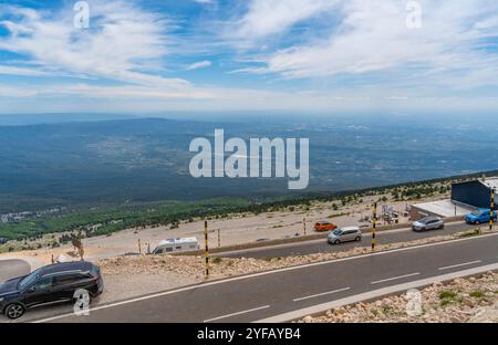 Impression autour du Mont Ventoux, une montagne dans la région provençale du sud de la France Banque D'Images