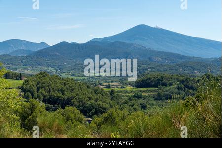 Impression autour du Mont Ventoux, une montagne dans la région provençale du sud de la France Banque D'Images