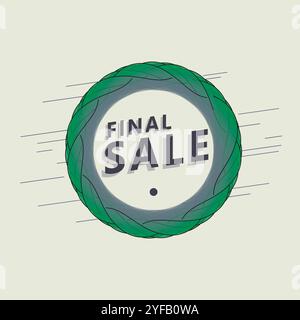 Publicité avec design de vente finale. Affiche de vente de bannière. Modèle de vecteur géométrique. Offre spéciale soldes. Achats en ligne. Promotion bannière de réduction. Illustration de Vecteur