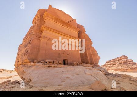 Qasr al Farid (château solitaire) tombe sur le site de Hegra (Mada'in Salih) près d'Al Ula, Arabie Saoudite Banque D'Images