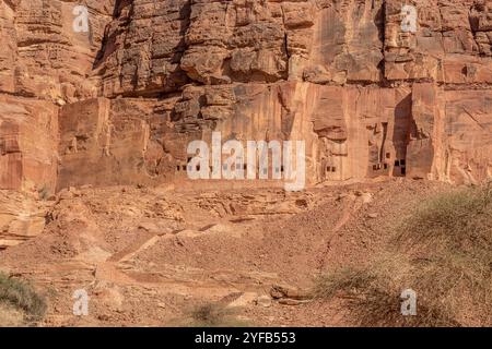 Tombes du site de Dadan à Al Ula, Arabie Saoudite Banque D'Images