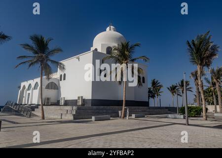 Mosquée de l'île sur la promenade de la corniche à Djeddah, Arabie Saoudite Banque D'Images