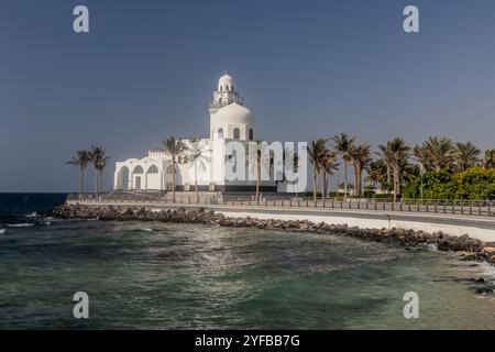 Mosquée de l'île sur la promenade de la corniche à Djeddah, Arabie Saoudite Banque D'Images