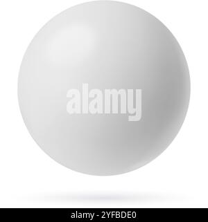 Illustration vectorielle de forme abstraite réaliste 3D sphère blanche isolée sur fond blanc Illustration de Vecteur