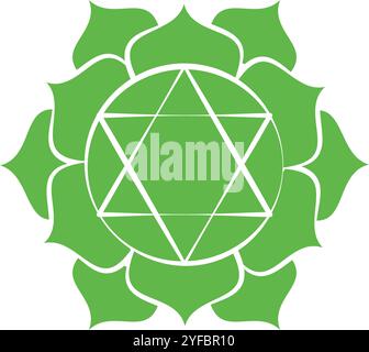 symbole du chakra du coeur anahata Illustration de Vecteur