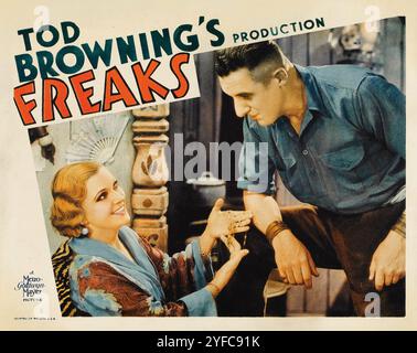 Tod Browning's Freaks (MGM, 1932). Lobby Card avec Olga Baclanova et Henry Victor Banque D'Images