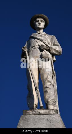 La statue du soldat confédéré sur la place à Brandon, Mississippi. Banque D'Images