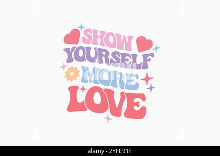 Design SVG rétro drôle de Saint-Valentin Illustration de Vecteur