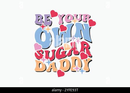Design SVG rétro drôle de Saint-Valentin Illustration de Vecteur