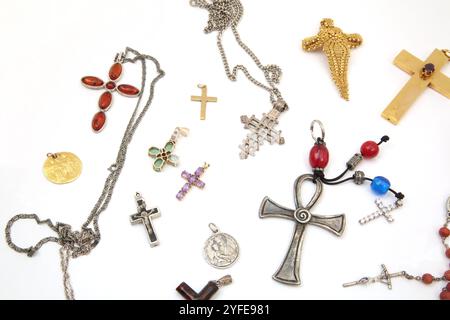 Collection de croix et Crucifix Banque D'Images