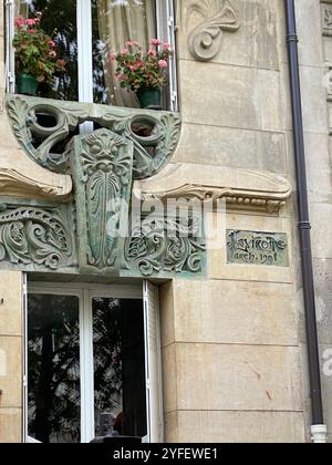 Immeuble Lavirotte Paris - immeuble Banque D'Images