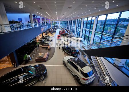 Showroom Mercedes-Benz Stockport Banque D'Images