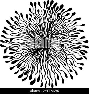 Feu d'artifice de fond sans couture abstrait, fleurs. Fond d'art abstrait créatif. dessiné à la main. Illustration vectorielle non IA Illustration de Vecteur