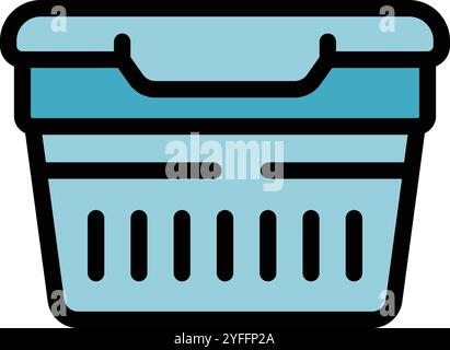 Le panier à linge vide attend que quelqu'un le remplisse de vêtements sales Illustration de Vecteur