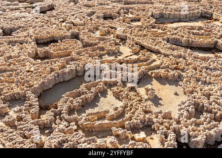 Spings colorés de l'acide à Dallol, dépression de Danakil, Ethiopie Banque D'Images