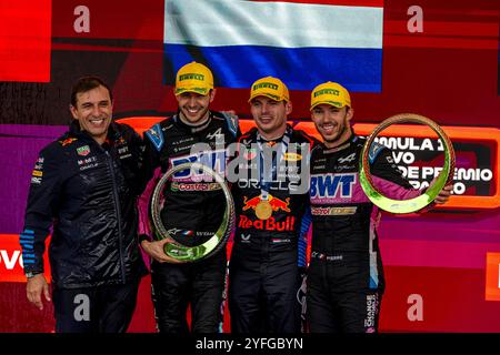Sao Paulo, Brésil, 03 novembre 2024, Max Verstappen, des pays-Bas, concourt pour Red Bull Racing. Le jour de la course du Grand Prix de Sao Paulo 2024, qui se déroule à Sao Paulo, au Brésil. Crédit : Michael Potts/Alamy Live News Banque D'Images