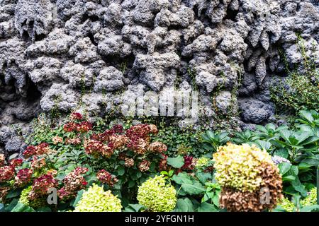 La grotte dans les jardins Wallenstein, parc de style italien dans le quartier Mala Strana, Prague, République tchèque. Banque D'Images