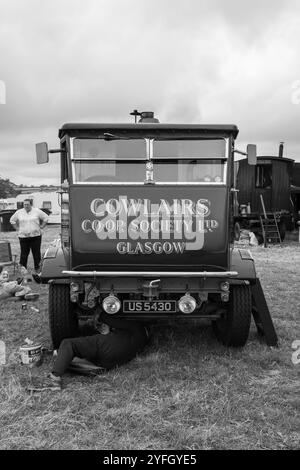 Low Ham.Somerset.Royaume-Uni. 20 juillet 2024.Un camion à vapeur Sentinel S4 restauré de 1934 est exposé au Somerset Steam and Country Show Banque D'Images