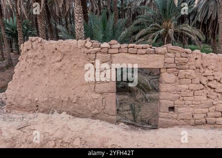 Vieux mur près d'Al Ula, Arabie Saoudite Banque D'Images