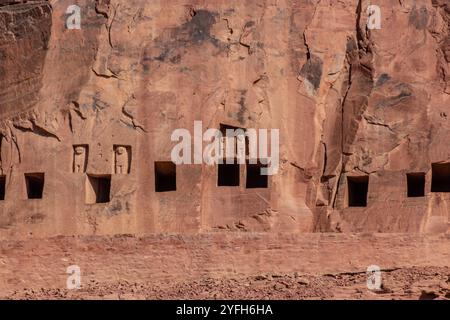 Site des tombes de lion de Dadan à Al Ula, Arabie Saoudite Banque D'Images