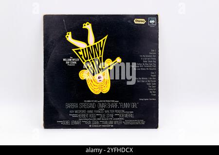 Pochette vinyle LP pour la bande originale du film Funny Girl avec barbra streisand Banque D'Images