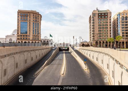 Passage souterrain près de la zone Al Haram de Medina, Arabie Saoudite Banque D'Images