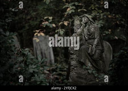 Le cimetière d'Abney Park est l'un des « sept magnifiques » cimetières de Londres, en Angleterre. Banque D'Images