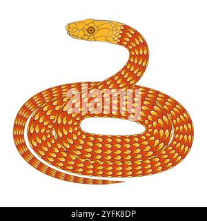 Un motif de serpent de dessin animé simple Illustration de Vecteur