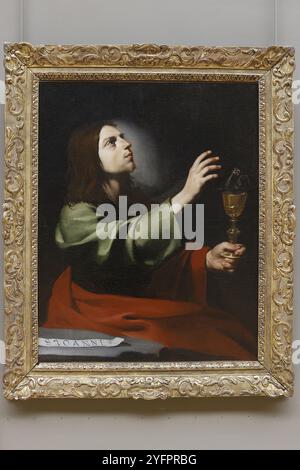 Musée du Louvre, Paris, France. Jusepe de Ribera, Saint Jean l'évangéliste. Huile sur toile, vers 1607-1608 Banque D'Images