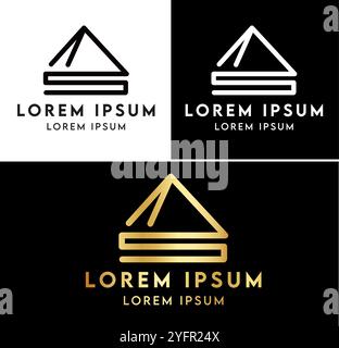 Conception de logo Pyramid Real Estate. illustration vectorielle Illustration de Vecteur