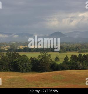 Paysage rural près de Wauchope, Australie. Banque D'Images