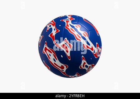 Le drapeau national britannique colore le ballon de football Banque D'Images