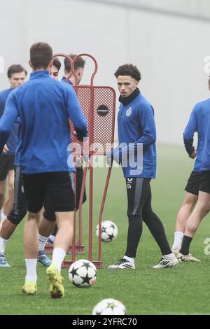 Knokke Heist, Belgique. 05 novembre 2024. Chemsdine Talbi du club photographié lors d'une séance d'entraînement de l'équipe belge de football Club Brugge KV, mardi 05 novembre 2024 à Knokke-Heist. L'équipe se prépare pour le match de demain contre l'anglaise Aston Villa F.C., le quatrième jour de la phase de ligue de l'UEFA Champions League. BELGA PHOTO BRUNO FAHY crédit : Belga News Agency/Alamy Live News Banque D'Images