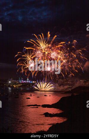 Feu d'artifice, Plymouth 2019 Banque D'Images