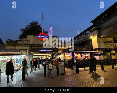 Londres, Royaume-Uni. 04th Nov, 2024. L'entrée de la station de métro Embankment Station à Londres. Crédit : Julia Kilian/dpa/Alamy Live News Banque D'Images