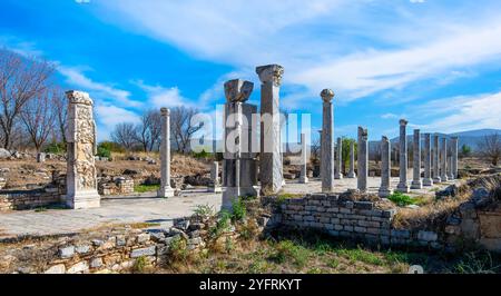 Les ruines d'Aphrodisias ancienne ville (Afrodisias) en Turquie. La ville a été nommée d'après Aphrodite, la déesse grecque de l'amour Banque D'Images