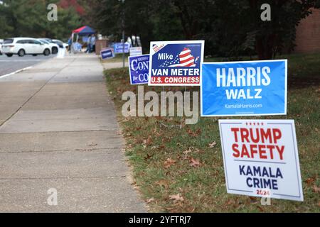 Alexandria, Virginie, États-Unis. 5 novembre 2024. Vue du jour de l'élection 2024 vote à la Key Middle School à Alexandria, Virginie, le 5 novembre 2024. Crédit : Mpi34/Media Punch/Alamy Live News Banque D'Images