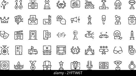Collection d'icônes vectorielles de haute qualité avec contour modifiable. Idéal pour les projets professionnels et créatifs. Illustration de Vecteur