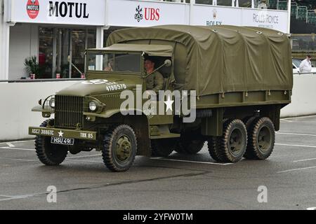 Ashley Paskins, GMC CCKW 353, Florida Flea, jour J 80th Anniversary Parade, une grande collection de véhicules militaires alliés qui ont participé au NOR Banque D'Images