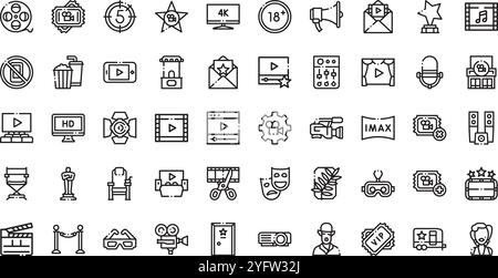 Collection d'icônes vectorielles de haute qualité avec contour modifiable. Idéal pour les projets professionnels et créatifs. Illustration de Vecteur