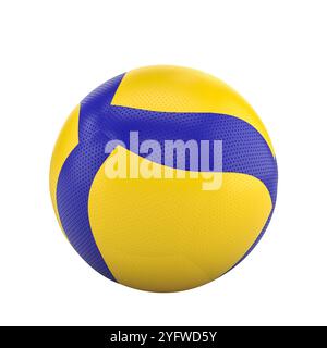 Fond transparent classique jaune et bleu de balle de volley-ball Banque D'Images