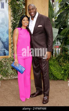 Earlitha Kelly et Magic Johnson lors de la première de « The Legend of Tarzan » à Los Angeles au Dolby Theatre à Hollywood, États-Unis, le 27 juin 2016. Banque D'Images