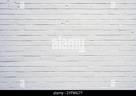 Fond d'un mur en briques peintes blanches Banque D'Images