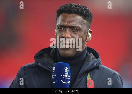 Clarence Seedorf lors de l'UEFA Champions League, League Stage match Liverpool vs Bayer 04 Leverkusen à Anfield, Liverpool, Royaume-Uni, 5 novembre 2024 (photo de Gareth Evans/News images) Banque D'Images