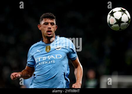 Portugal. 05 novembre 2024. Matheus Nunes milieu de terrain de Manchester City lors du match MD4 de l'UEFA Champions League 2024/25 entre le Sporting Clube de Portugal et Manchester City à l'Estadio Jose Alvalade le 05 novembre 2024 à Lisbonne, Portugal. UEFA Champions League - Sporting CP vs Manchester City (Valter Gouveia/SPP) crédit : SPP Sport Press photo. /Alamy Live News Banque D'Images