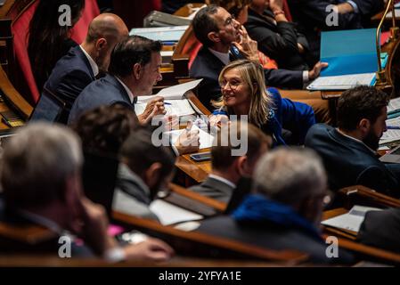 FRANCE-POLITIQUE-GOUVERNEMENT-PARLEMENT Agnes Pannier-Runasher, ministre de la transition écologique, au Parlement. À Paris, le 5 novembre 2024. PARIS ILE-DE-FRANCE FRANCE COPYRIGHT : XANDREAXSAVORANIXNERIX FRANCE-POLITICS-GOVERNMENT-PARLI ASAVORANINERI-30 Banque D'Images