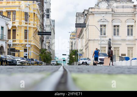 Salvador, Bahia, Brésil - 12 octobre 2024 : vue de la rue Chile dans le centre historique de la ville de Salvador, Bahia. Banque D'Images