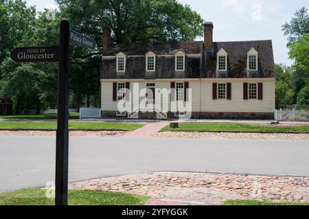Coloniale Williamsburg Custis Tenement. Banque D'Images
